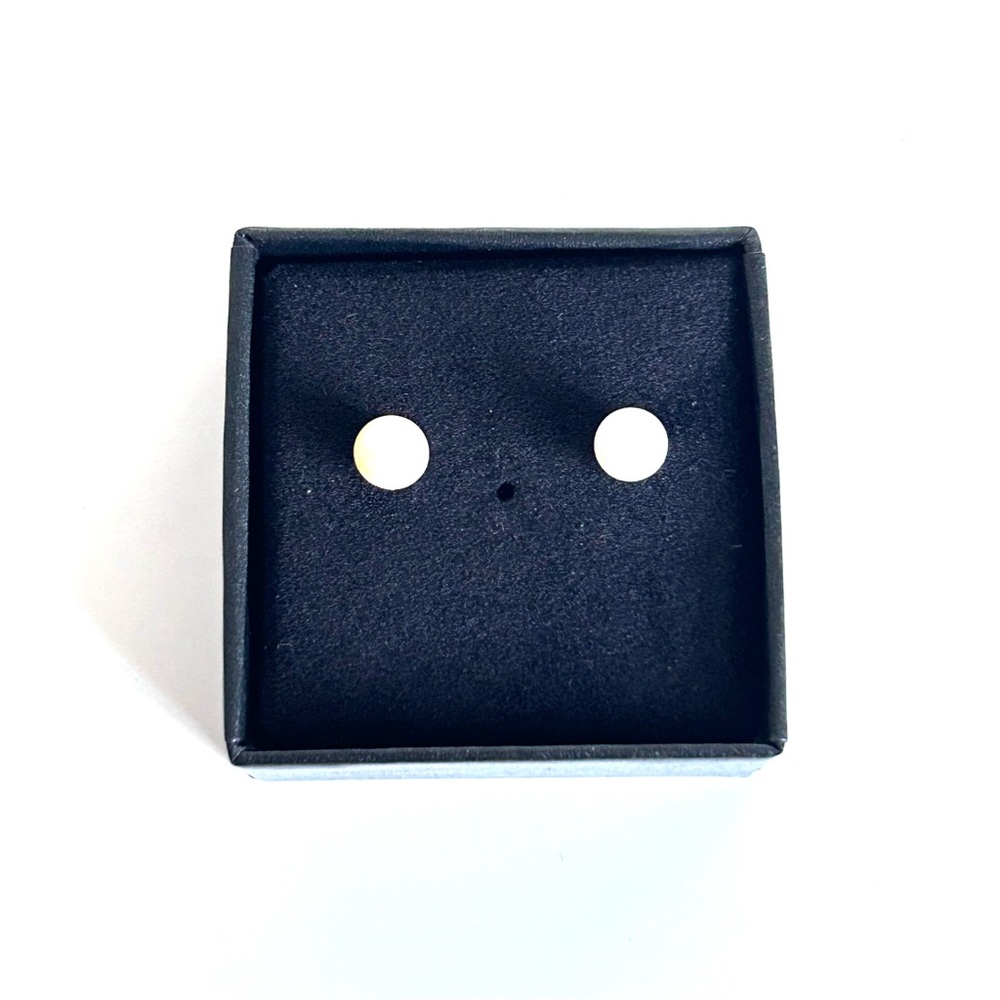 Genuine Pearl Stud Earrings Sterling Silver Vintage